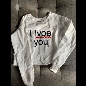 Cropped graphic hoodie